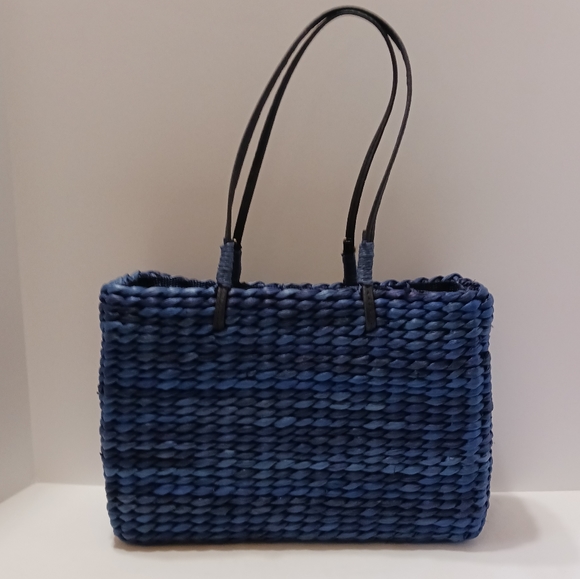 🐴 NWT Sun n Sand Horse Design Blue Straw Tote - Picture 6 of 10